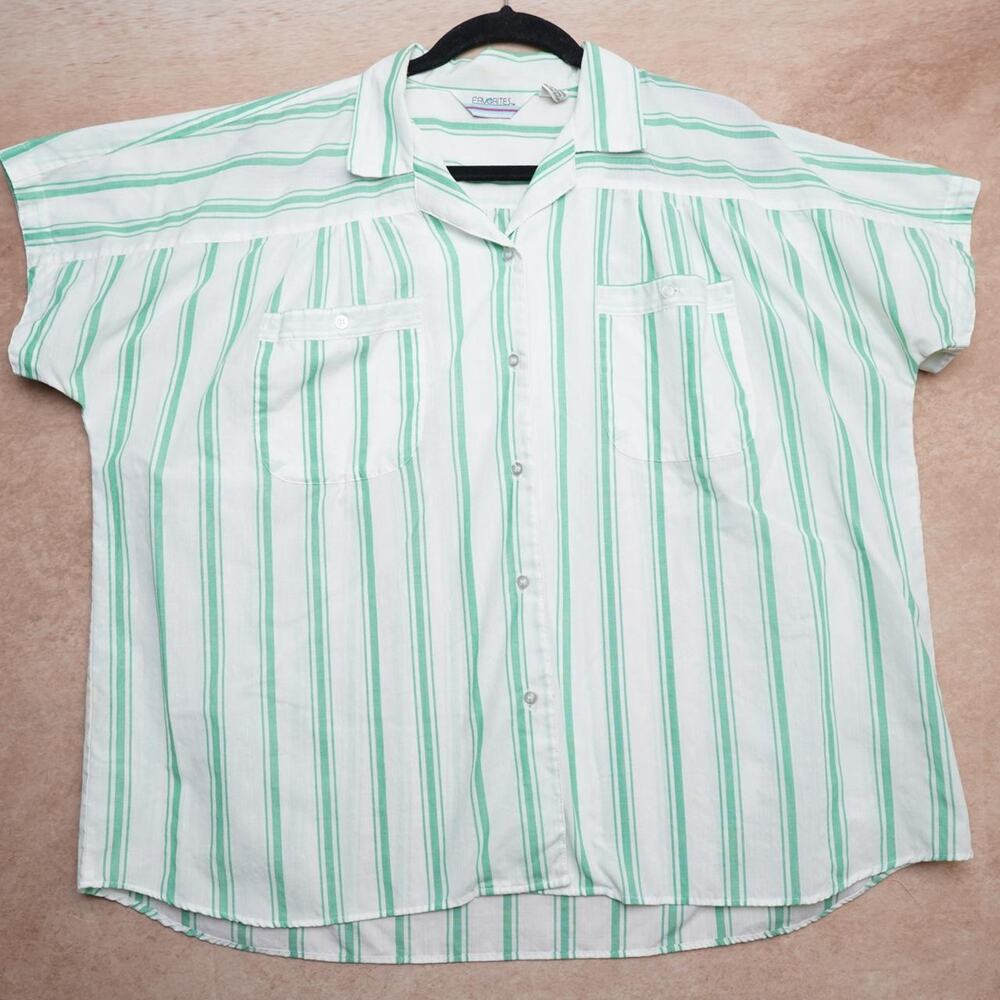 Vintage 90s Favorites Striped Button Shirt XL